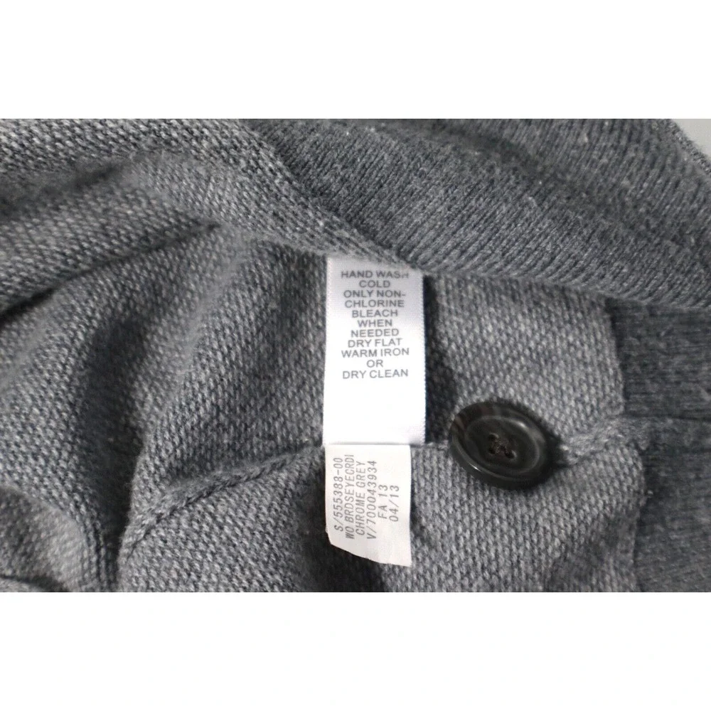Banana Republic Sz L Silk Blend‎ Gray Black Boyfriend Cardigan Academia Preppy